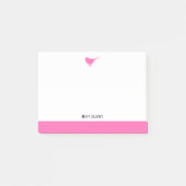 Wit met Little Pink & Border + Naam Post-it® Notes (Voorkant)