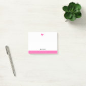 Wit met Little Pink & Border + Naam Post-it® Notes (Kantoor)
