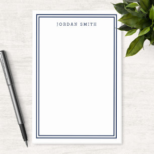 Wit met moderne klassieke dubbele marineblauwe gre post-it® notes