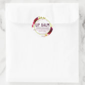 Wit met paarse bloemen lippenbalsem labels (Tas)