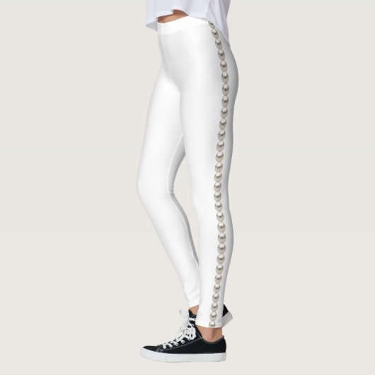 Wit met parels leggings (Links)