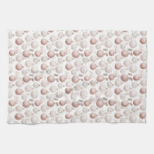 WIT MET PASTELROZE & WITTE ORNAMENTEN THEEDOEK (Horizontaal)