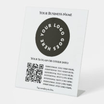 Wit met QR-code voeg uw eigen tekst en logo toe