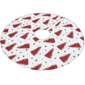 WIT MET RODE KERSTBOMEN KERSTBOOM ROK (Gekanteld)