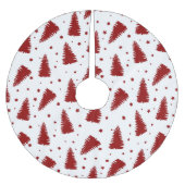 WIT MET RODE KERSTBOMEN KERSTBOOM ROK (Voorkant)