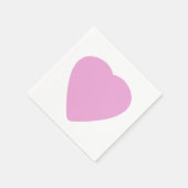 Wit met roze hart Valentijnsdag liefde Servetten (Hoek)