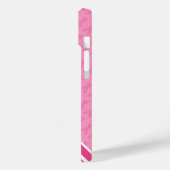 Wit met roze lintkankeroverleving Case-Mate iPhone case (Achterkant / Links)