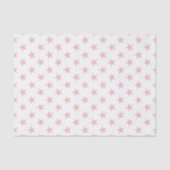 Wit met roze sterren tissuepapier (Voorkant)