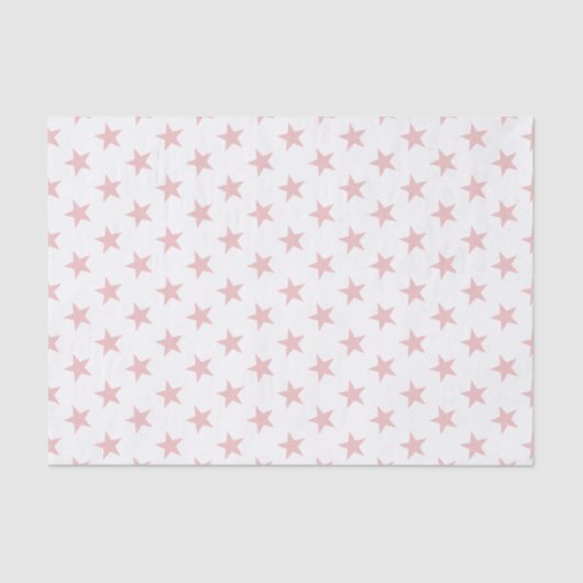 Wit met roze sterren tissuepapier (Voorkant)