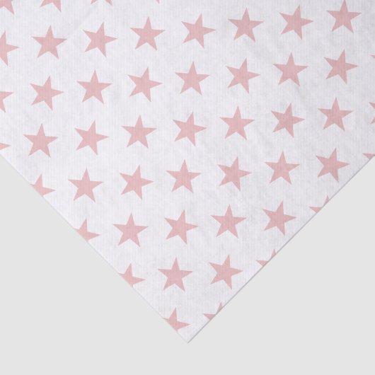 Wit met roze sterren tissuepapier (Detail)