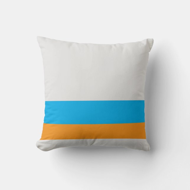 Wit met scheidingslijnen + elke twee kleuren kussen (Voorkant)