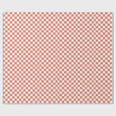 Wit met Terracotta Vierkant Stijl Cadeaupapier (Vlak)