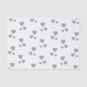 Wit met zilveren harten tissuepapier (Voorkant)