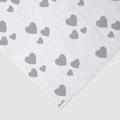 Wit met zilveren harten tissuepapier (Detail)