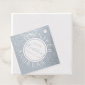 Wit met zilvervet en grijs terug bedankjes labels (Met doos)