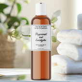 Wit met Zwart Tekst Cosmetica Flesetiket Etiket