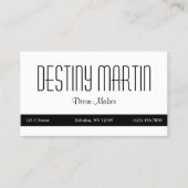 Wit met zwarte contactbalk visitekaartje (Voorkant)