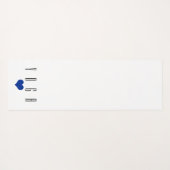 Wit met Zwarte Tekst Blauw Hart Yogamat (Achterkant (horizontaal))