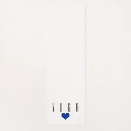 Wit met Zwarte Tekst Blauw Hart Yogamat
