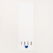 Wit met Zwarte Tekst Blauw Hart Yogamat (Achterkant)
