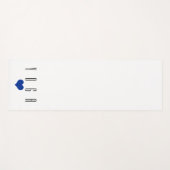 Wit met Zwarte Tekst Blauw Hart Yogamat (Voorkant (horizontaal))