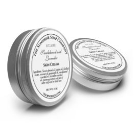 Wit met Zwarte Tekst Cosmetica Potdeksel Label 2.5