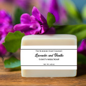 Wit met zwarte tekst zeep buikband uitnodigingen wikkel