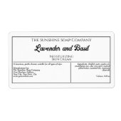 Wit met zwarte tekstzeep of het etiket van de scho (Voorkant)