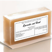 Wit met zwarte tekstzeep of het etiket van de scho