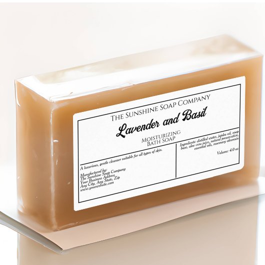 Wit met zwarte tekstzeep of het etiket van de scho