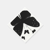 Wit met zwarte vlinders Chic Custom Party Servet (Hoek)