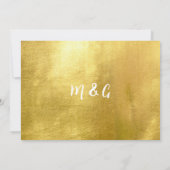 Wit & Metallic Goud Glam Save The Date (Achterkant)