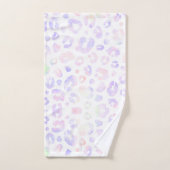 Wit Metallic luipaard Patroon Bad Handdoek (Handdoek)