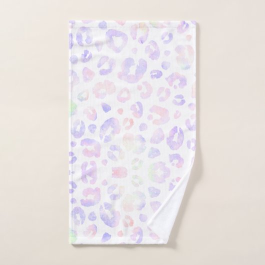 Wit Metallic luipaard Patroon Bad Handdoek (Handdoek)
