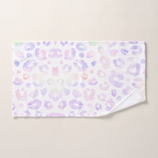 Wit Metallic luipaard Patroon Bad Handdoek (Handdoek)