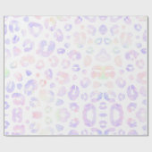 Wit Metallic luipaard Patroon Cadeaupapier (Vlak)