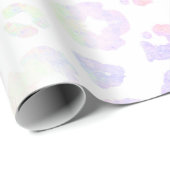 Wit Metallic luipaard Patroon Cadeaupapier (Rol Hoek)