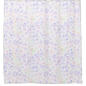 Wit Metallic luipaard Patroon Douchegordijn (Voorkant)