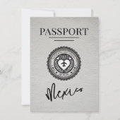 Wit Mexico paspoort Bewaar de datum Save The Date (Voorkant)