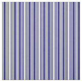 Wit & Midnight Blue Gestreept/gevoerd patroon Stof (Swatch)