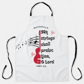 Wit MIJN STRINGS ZULLEN U Christelijk PRATEN Schort (Voorkant)