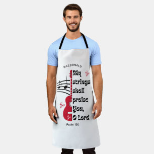 Wit MIJN STRINGS ZULLEN U Christelijk PRATEN Schort