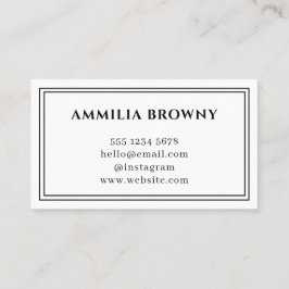 Wit Minimaal Logo | Modern Elegant Chic Design Visitekaartje