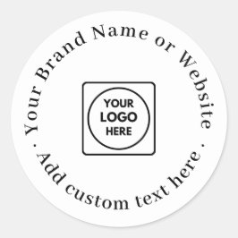 Wit Minimaal Logo | Modern Klassiek Professioneel Ronde Sticker