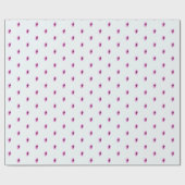 Wit Minimaal Roze Bloem Inpakpapier (Vlak)