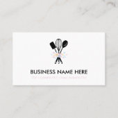 Wit Minimal Bakkerij Koken Gebak Pizzeria Visitekaartje (Voorkant)