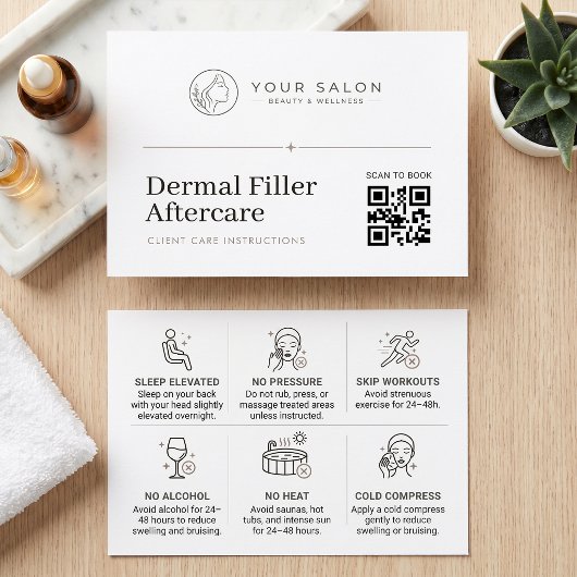 Wit Minimal Vullende Nazorg QR Code Logo Visitekaartje
