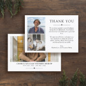 Wit Minimalist 3 foto's sympathie dank u Bedankkaart