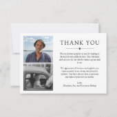 Wit Minimalist 3 foto's sympathie dank u Bedankkaart (Voorkant)