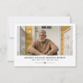 Wit Minimalist 3 foto's sympathie dank u Bedankkaart (Achterkant)